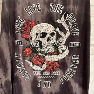 Black and Red Skull Tank Top